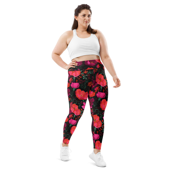 [Floral Bloom] Night Flora Yoga Plus Size Leggings
