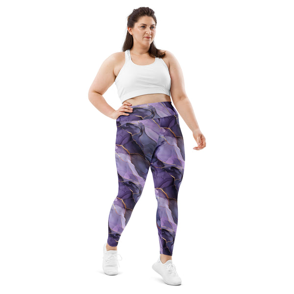 [Luxe Chic] Amethyst Gleam Plus Size Leggings