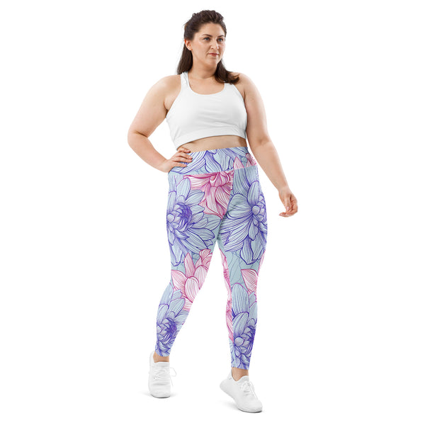 [Floral Bloom] Dahlia Gloom Plus Size Leggings