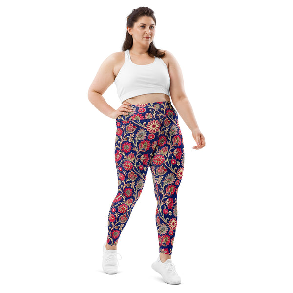 [Floral Bloom] Ruby Heritage Plus Size Leggings