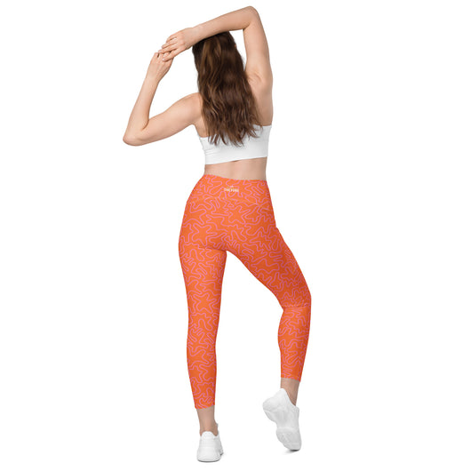 [GeoModa] Coral Crush Crossover Leggings with Pockets - The Hyper Culture Leggings [GeoModa] Coral Crush Crossover Leggings with Pockets - 2XS www.thehyperculture.com