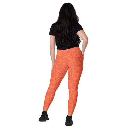 [GeoModa] Coral Crush Crossover Leggings with Pockets - The Hyper Culture Leggings [GeoModa] Coral Crush Crossover Leggings with Pockets - 2XS www.thehyperculture.com