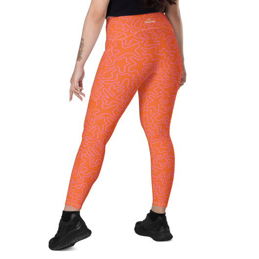 [GeoModa] Coral Crush Crossover Leggings with Pockets - The Hyper Culture Leggings [GeoModa] Coral Crush Crossover Leggings with Pockets - 2XS www.thehyperculture.com