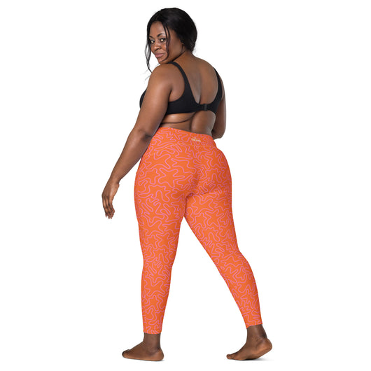 [GeoModa] Coral Crush Crossover Leggings with Pockets - The Hyper Culture Leggings [GeoModa] Coral Crush Crossover Leggings with Pockets - 2XS www.thehyperculture.com