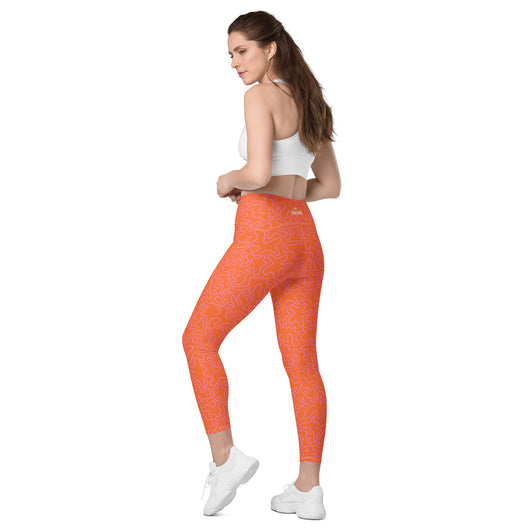 [GeoModa] Coral Crush Crossover Leggings with Pockets - The Hyper Culture Leggings [GeoModa] Coral Crush Crossover Leggings with Pockets - 2XS www.thehyperculture.com