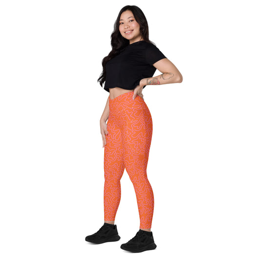 [GeoModa] Coral Crush Crossover Leggings with Pockets - The Hyper Culture Leggings [GeoModa] Coral Crush Crossover Leggings with Pockets - 2XS www.thehyperculture.com