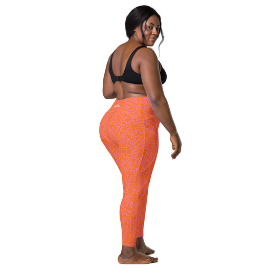 [GeoModa] Coral Crush Crossover Leggings with Pockets - The Hyper Culture Leggings [GeoModa] Coral Crush Crossover Leggings with Pockets - 2XS www.thehyperculture.com