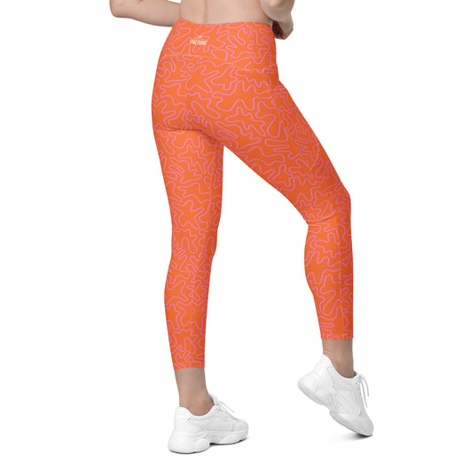 [GeoModa] Coral Crush Crossover Leggings with Pockets - The Hyper Culture Leggings [GeoModa] Coral Crush Crossover Leggings with Pockets - 2XS www.thehyperculture.com