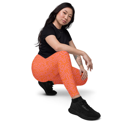 [GeoModa] Coral Crush Crossover Leggings with Pockets - The Hyper Culture Leggings [GeoModa] Coral Crush Crossover Leggings with Pockets - 2XS www.thehyperculture.com