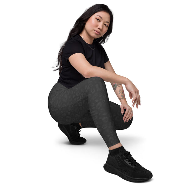 [Wild Side] Obsidian Roar Crossover Leggings with Pockets