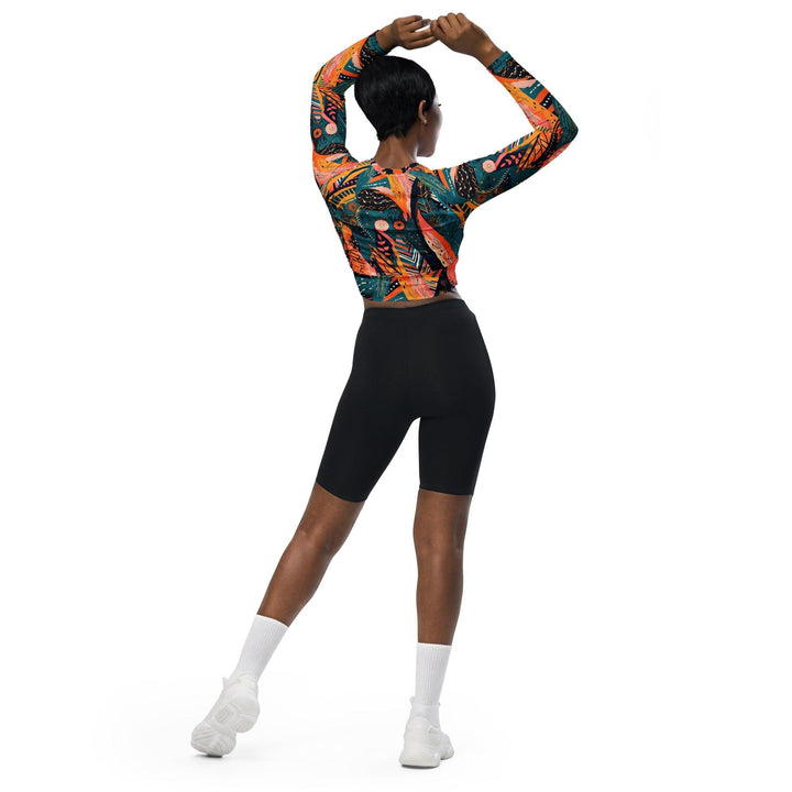 [Gypsy Soul] Desert Rose Recycled long-sleeve crop top T-shirt The Hyper Culture