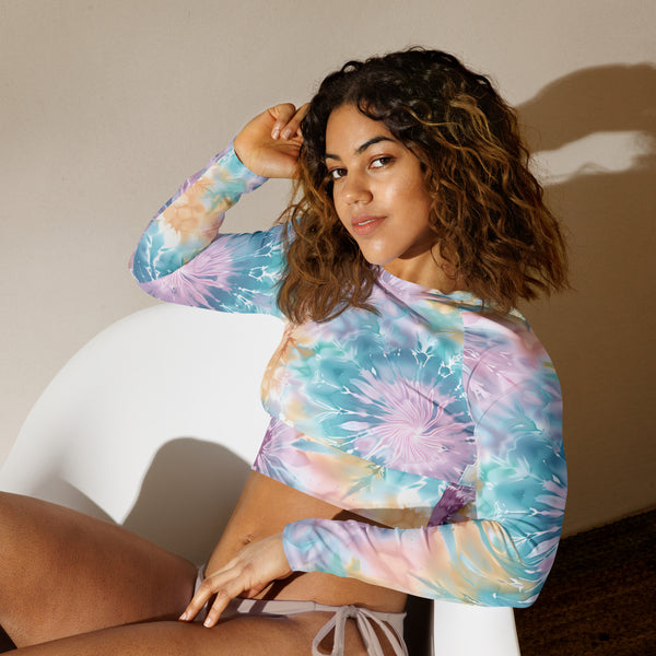 [Gypsy Soul] Sorbet Splash Recycled Long-sleeve Crop Top