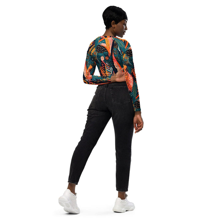 [Gypsy Soul] Desert Rose Recycled long-sleeve crop top T-shirt The Hyper Culture