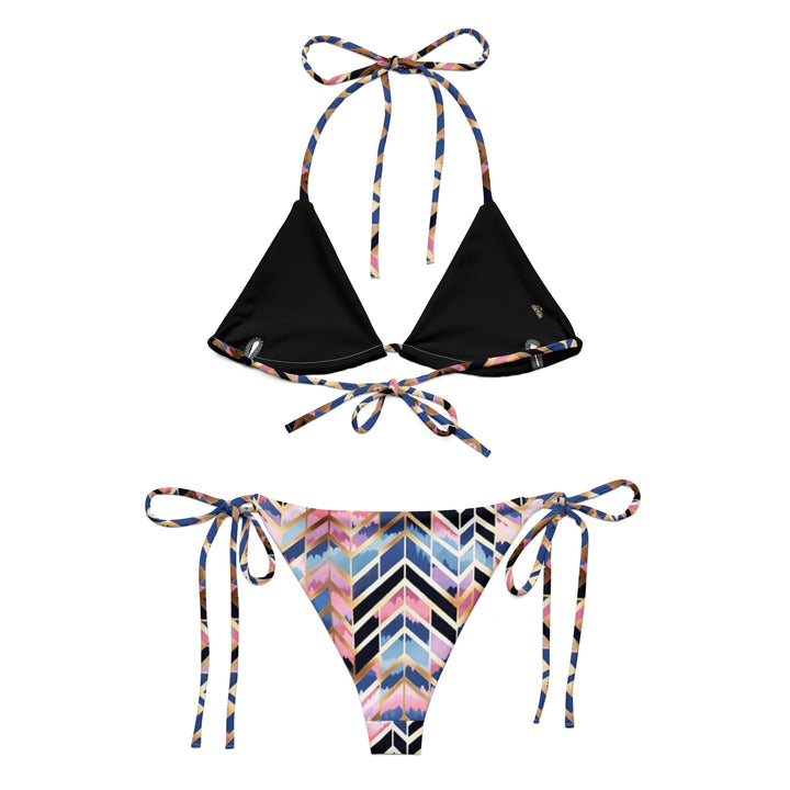 [GeoModa] Kleido Fishbone String Bikini Swimsuit The Hyper Culture