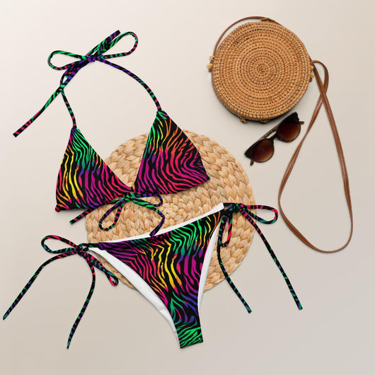 [Wild Side] Neon Zebra String bikini  The Hyper Culture