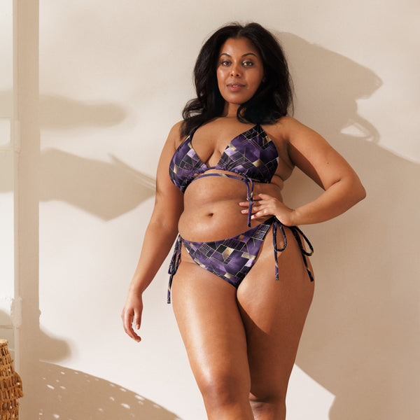 [GeoModa] Iris Echoes Recycled String Bikini