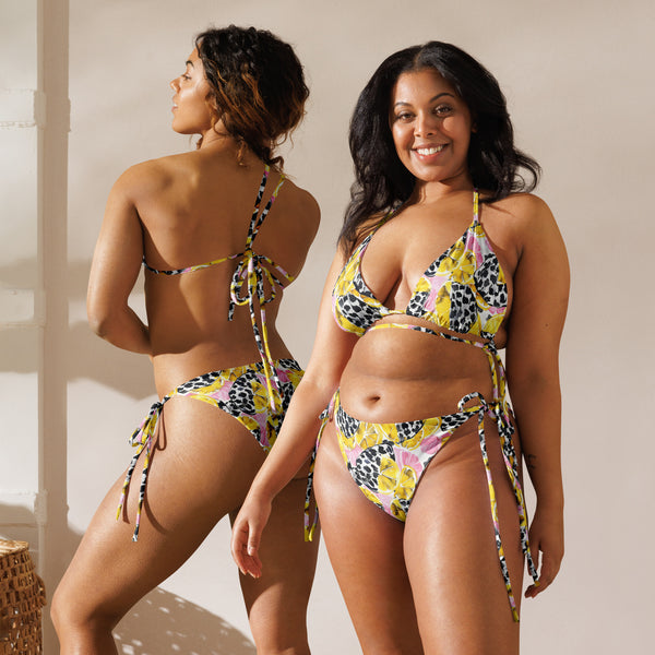 [Fruitilicious] Polka Citrus Recycled String Bikini