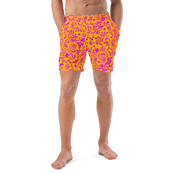 [Floral Bloom] Summer Strokes Men's Swim Trunks