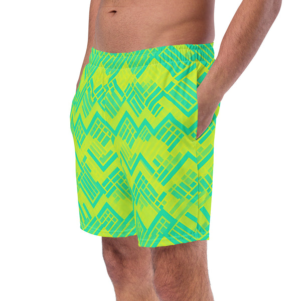 [GeoModa] Lemon Zest Men's Swim Trunks