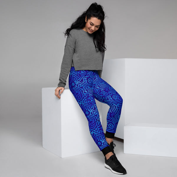 [GeoModa] Electric Whimsy Women's Joggers