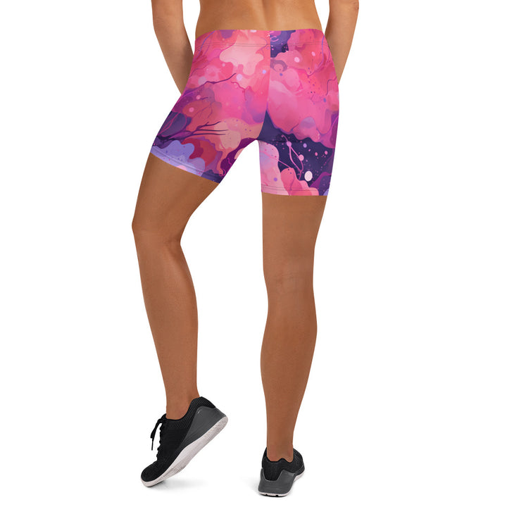 [Luxe Chic] Blush Galactic Tight Shorts Shorts The Hyper Culture