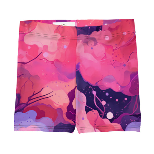 [Luxe Chic] Blush Galactic Tight Shorts Shorts The Hyper Culture