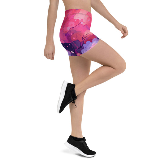 [Luxe Chic] Blush Galactic Tight Shorts Shorts The Hyper Culture