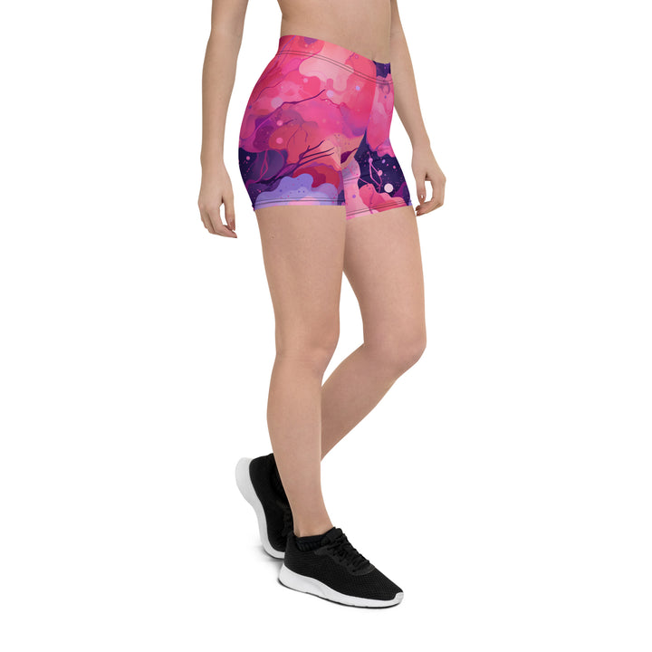 [Luxe Chic] Blush Galactic Tight Shorts Shorts The Hyper Culture