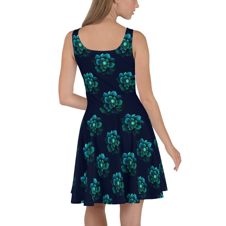 [Floral Bloom] Neon Flora Skater Dress Dress The Hyper Culture