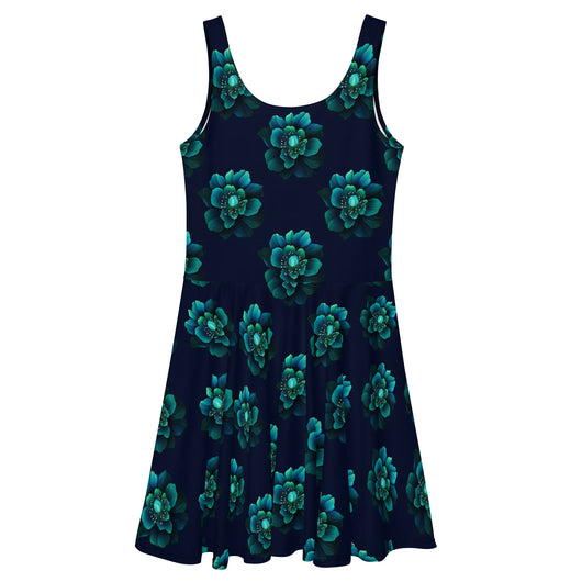 [Floral Bloom] Neon Flora Skater Dress Dress The Hyper Culture