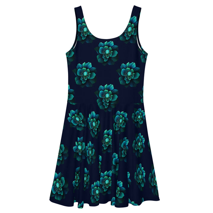 [Floral Bloom] Neon Flora Skater Dress Dress The Hyper Culture