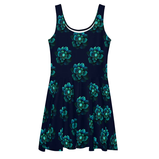 [Floral Bloom] Neon Flora Skater Dress Dress The Hyper Culture