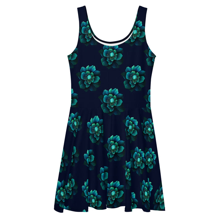[Floral Bloom] Neon Flora Skater Dress Dress The Hyper Culture