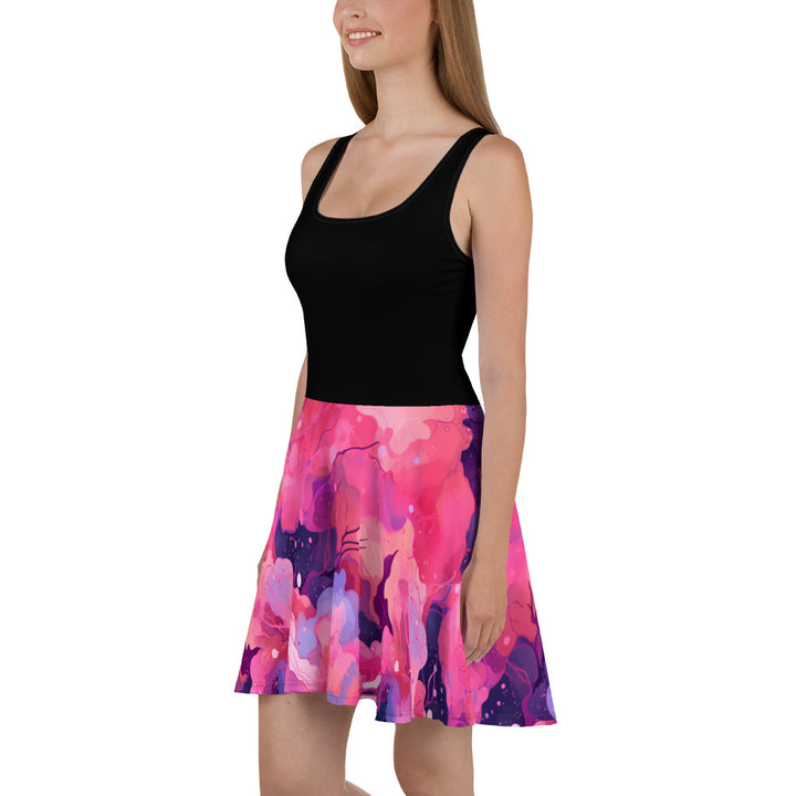 [Luxe Chic] Blush Galactic Skater Dress Dress The Hyper Culture