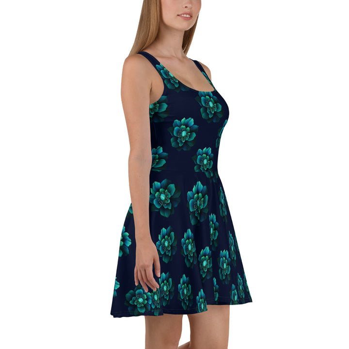 [Floral Bloom] Neon Flora Skater Dress Dress The Hyper Culture