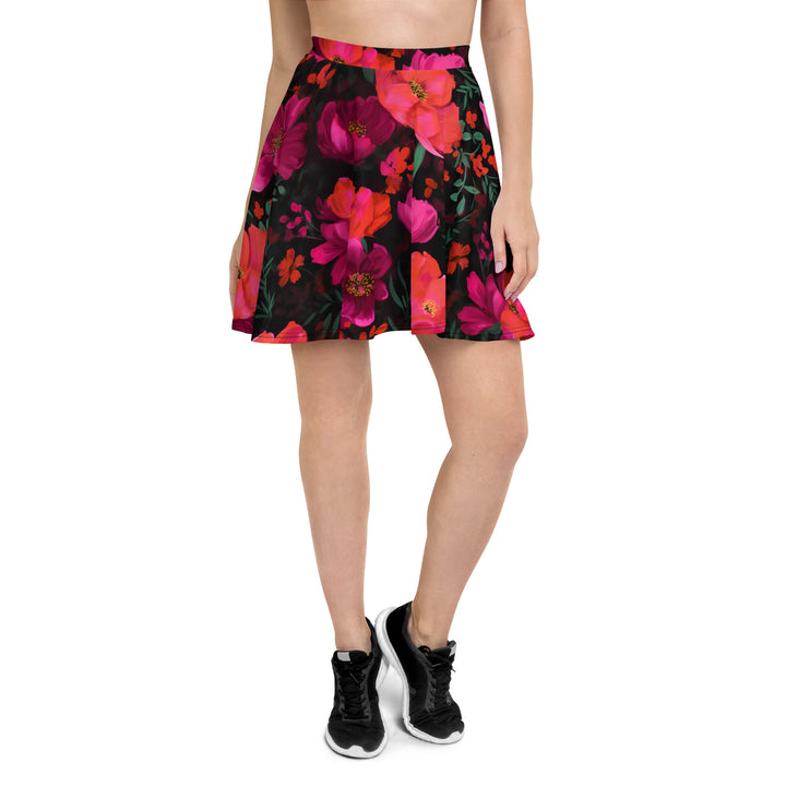 [Floral Bloom] Night Flora Skater Skirt Skirt The Hyper Culture