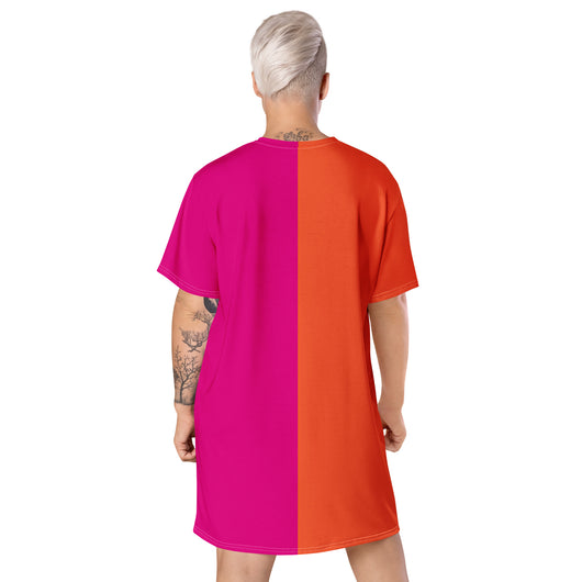 [Suga Rush] Color Block Donut T-shirt dress Dress The Hyper Culture