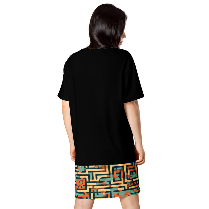 [GeoModa]  Spring Maze T-shirt dress Dress The Hyper Culture