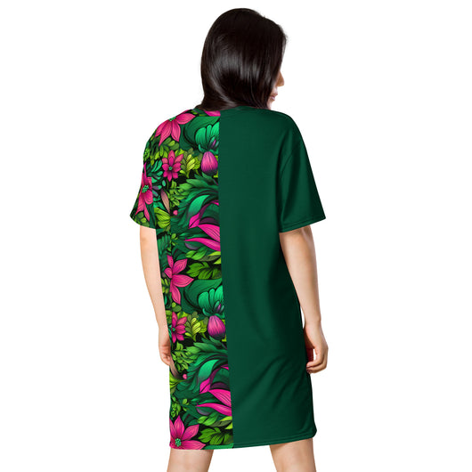 [Floral Bloom] Wild Flora T-shirt dress Dress The Hyper Culture