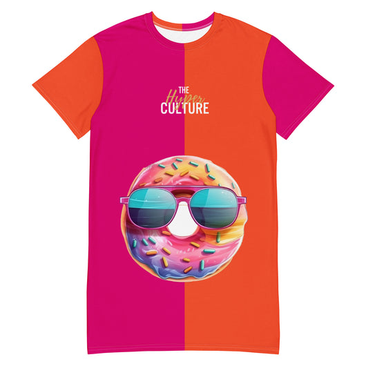 [Suga Rush] Color Block Donut T-shirt dress Dress The Hyper Culture