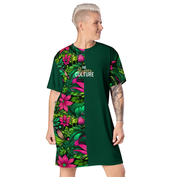 [Floral Bloom] Wild Flora T-shirt dress Dress The Hyper Culture