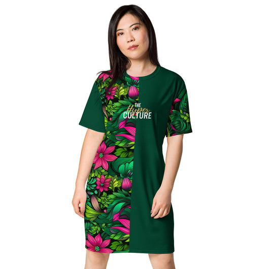 [Floral Bloom] Wild Flora T-shirt dress Dress The Hyper Culture