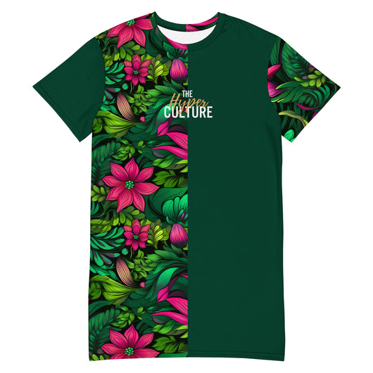 [Floral Bloom] Wild Flora T-shirt dress Dress The Hyper Culture