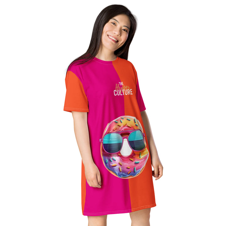 [Suga Rush] Color Block Donut T-shirt dress Dress The Hyper Culture