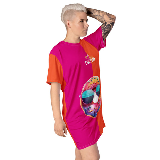 [Suga Rush] Color Block Donut T-shirt dress Dress The Hyper Culture