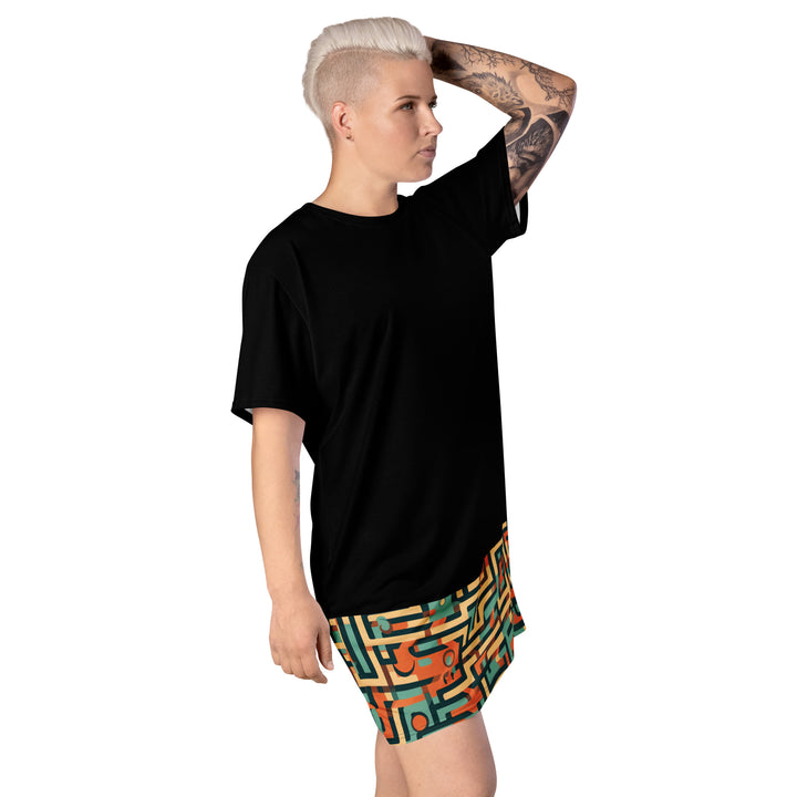 [GeoModa]  Spring Maze T-shirt dress Dress The Hyper Culture