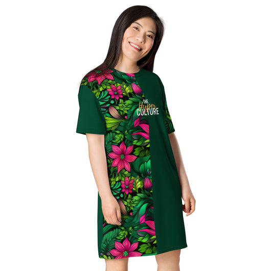 [Floral Bloom] Wild Flora T-shirt dress Dress The Hyper Culture
