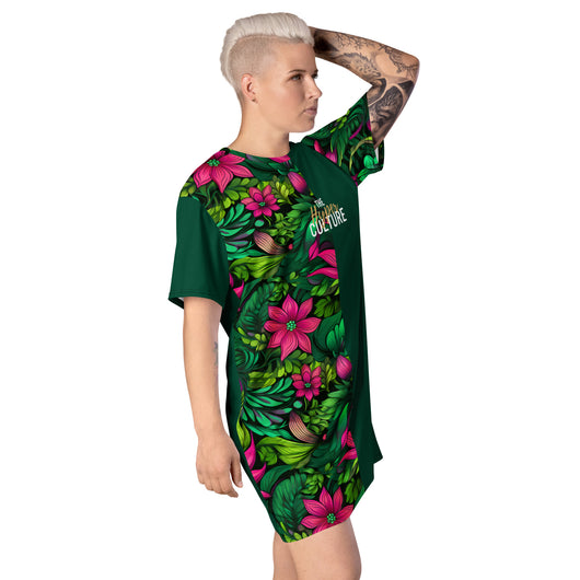 [Floral Bloom] Wild Flora T-shirt dress Dress The Hyper Culture