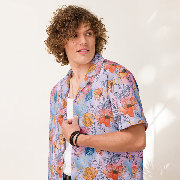 [Floral Bloom] Spring Serenade Unisex Button Shirt