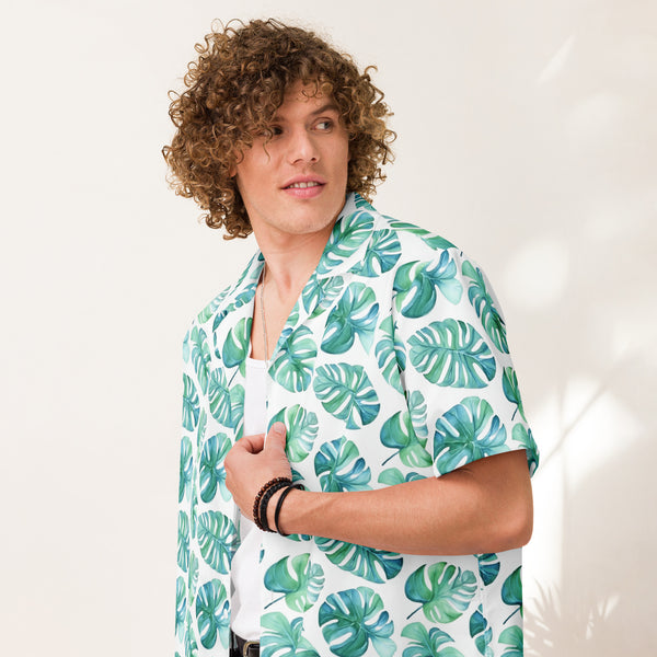 [Wild Side] Palm Oasis Unisex Button Shirt